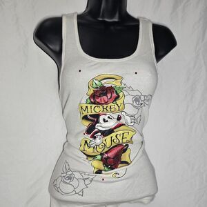 y2k 2000s disney mickey mouse emo grunge ribbed tank top